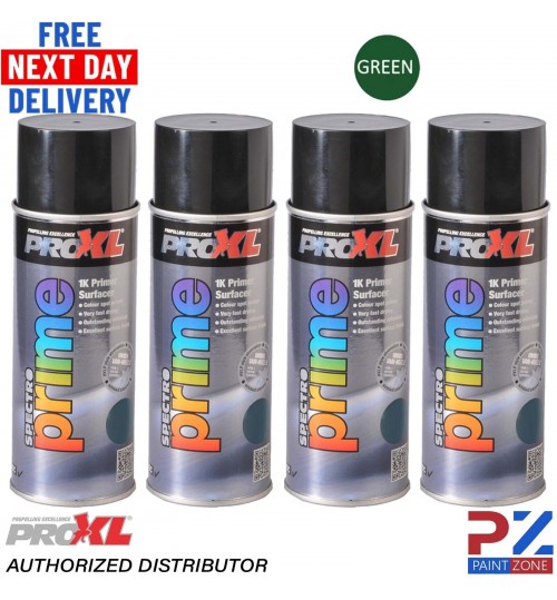 4 X PROXL SPECTRO PRIME AEROSOL 400ML - GREEN -PRO XL SPOT ETCH