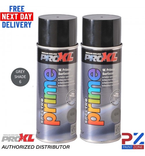 2 X PROXL SPECTRO PRIME AEROSOL 400ML - GREY SHADE 6 - PRO XL SPOT ETCH