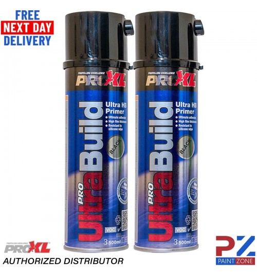 2X PROXL Pro Ultra Build High Build Primer Aerosol 500ml BLACK
