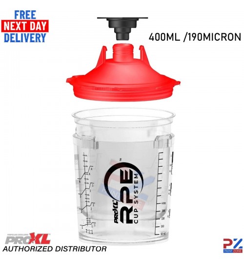 ProXL RPE PPS 400ml Paint Mixing Cups – 190 Micron Filters – Spray System