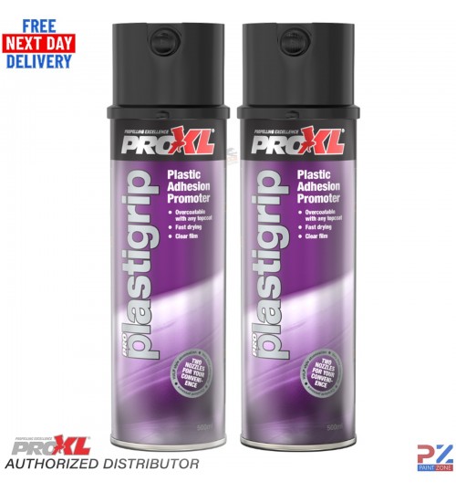 2x ProXL PlastiGrip Plastic Primer 500ml Aerosol – Adhesion Promoter for Bumpers