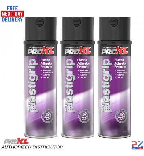 3xProXL PlastiGrip Plastic Primer 500ml Aerosol – Car Bumper & ABS Trim Adhesion