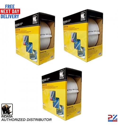 3X Indasa Rhyno Refinishing Soft Edge Foam Masking Tape 13mmx50m Roll 80C
