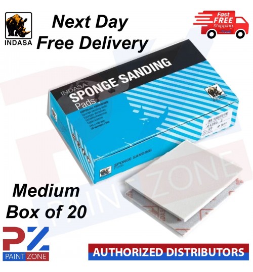 INDASA RHYNO SPONGE WET & DRY HAND SANDING PADS MEDIUM QTY 20, 3000 SERIES