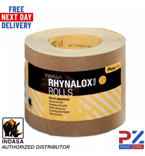INDASA RHYNALOX PLUS LINE ROLLS 115mmx50m QTY :1 GRIT :P 80,P 120,P 180,P240