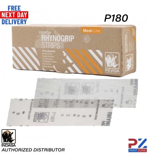 INDASA 612156 RHYNOGRIP MESH LINE SANDING STRIPS 70MM X 198MM PACK OF 50 - P180