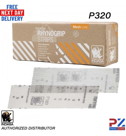 INDASA 612279 RHYNOGRIP MESH LINE SANDING STRIPS 70MM X 198MM PACK OF 50 - P320
