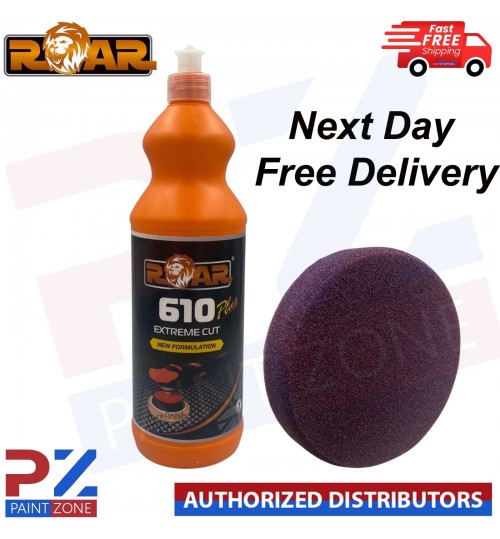 Roar 610 Plus Cutting Compound 1kg + Roar 100MPF Pad Valeting Polishing Kit