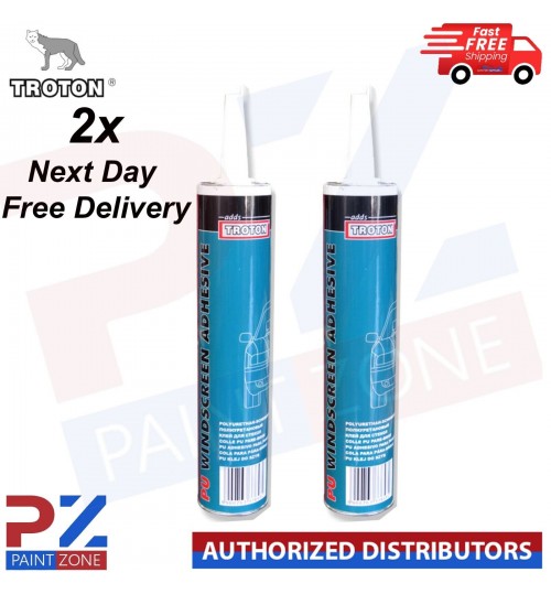 2x adds Troton PU Adhesives Sealant Wind screen Car Adhesive 310ml black