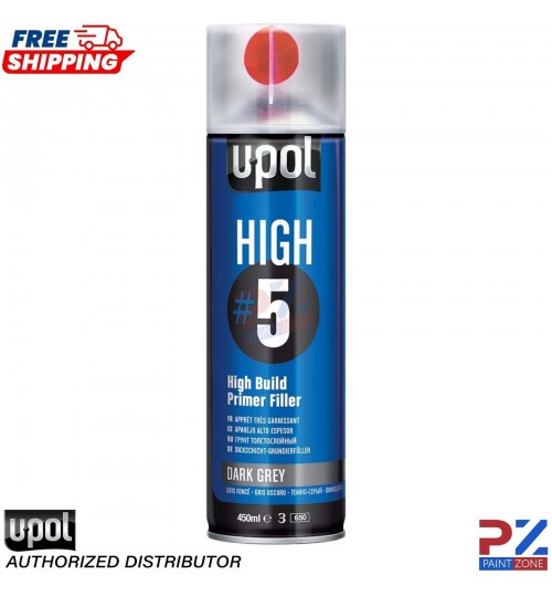 UPOL HIGH 5 HIGH BUILD PRIMER AEROSOL U-POL - DARK GREY