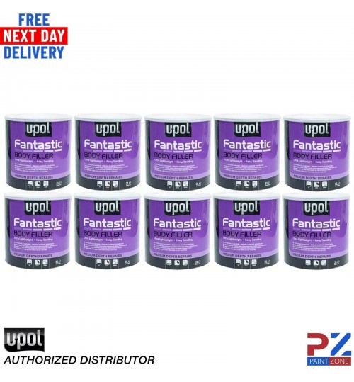 10 X U-Pol Fantastic 10x Polyester Car Body Filler 3L UPOL FANT/3 &BPO Hardener