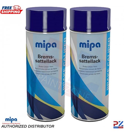 2x Mipa Blue Brake Caliper Spray Paint 400ml - High-Temperature Coating