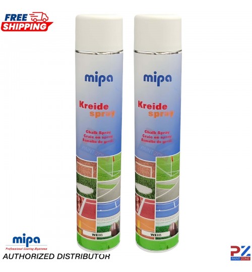 MIPA White Chalk Spray – 750ml X2 Temporary Marker for Road & Site Use