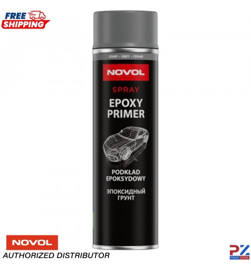 NOVOL 91141 Epoxy Primer 500ml Grey – Anti-Corrosion Car Spray Paint Aerosol