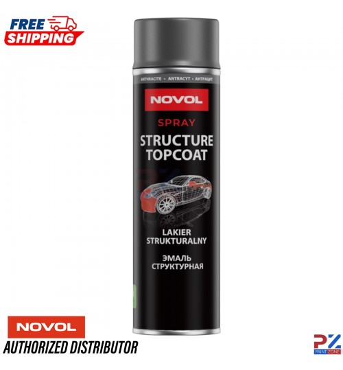 Novol Anthracite Grey Structure Spray 500ml Textured Bumper Coating