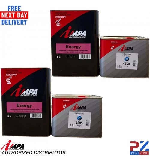 2X IMPA 2K MS Clearcoat / LACQUER With Hardener 7.5 Litre kit